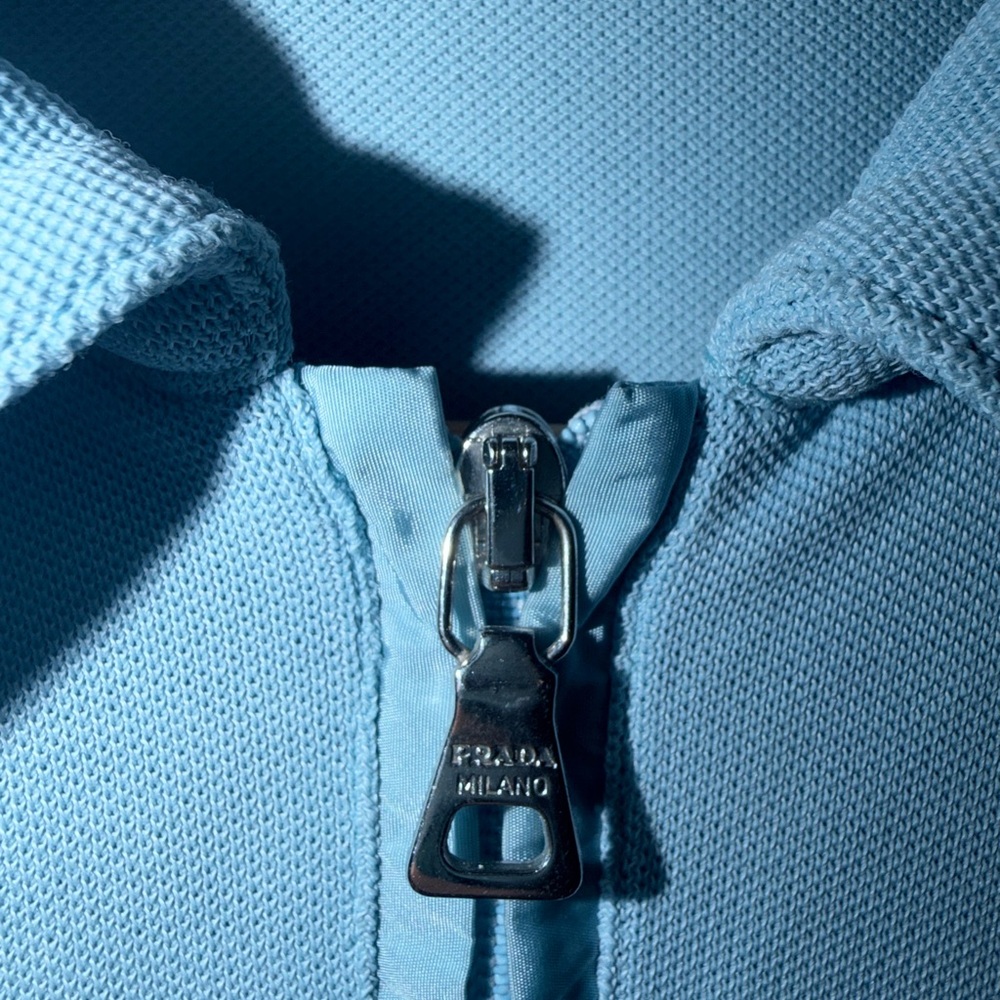 Prada Men's Light Blue Polo Shirt size M - Picture 5 of 6